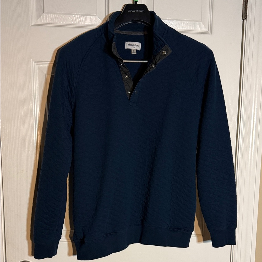 Goodfellow & Co Men's Dark Blue Zip-Up Sweater